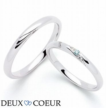 ブルーダイヤモンドのマリッジリング（結婚指輪）【静岡KITAGAWA Bridal】