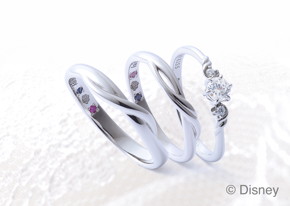 ディズニープリンセス・アリエルの結婚指輪と婚約指輪