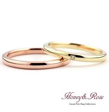 ゴールドのリーズナブルなマリッジリング（結婚指輪）静岡KITAGAWA Bridal
