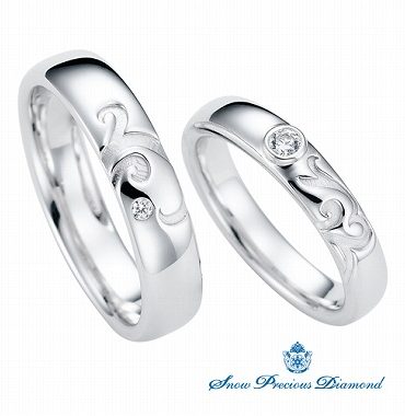 スノープレシャスダイヤモンドの結婚指輪
