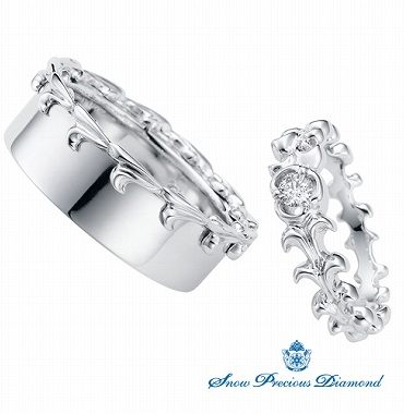 スノープレシャスダイヤモンドの結婚指輪