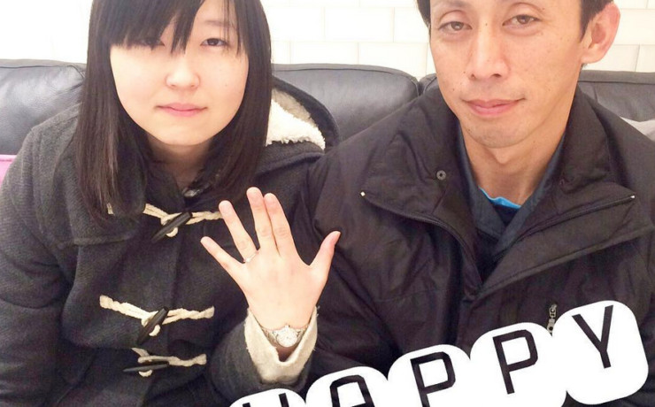 婚約指輪ご成約のお客様　富士市のりん様ご夫妻