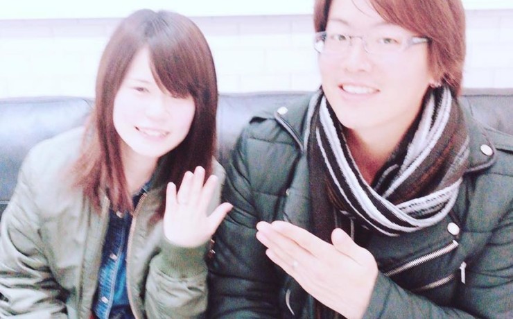結婚指輪ご成約のお客様　静岡市のI様ご夫妻
