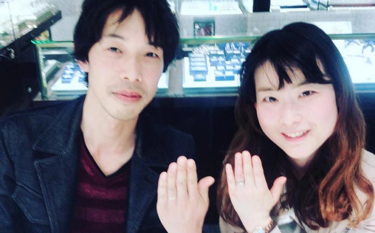 結婚指輪ご成約のお客様　富士市のJ&H様ご夫妻