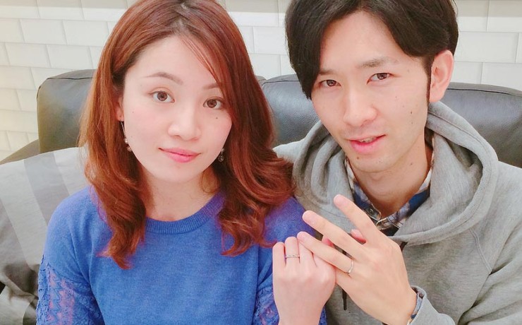 結婚指輪ご成約のお客様　静岡県のタカヒロ＆メグミ様ご夫妻