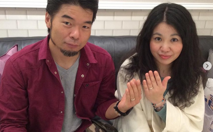 結婚指輪ご成約のお客様　松下＆ナオ様ご夫妻　静岡県
