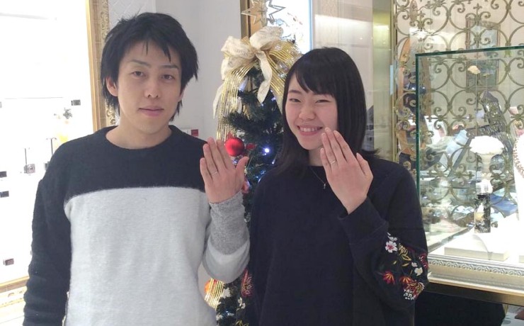 結婚指輪ご成約のお客様　M&R様ご夫妻