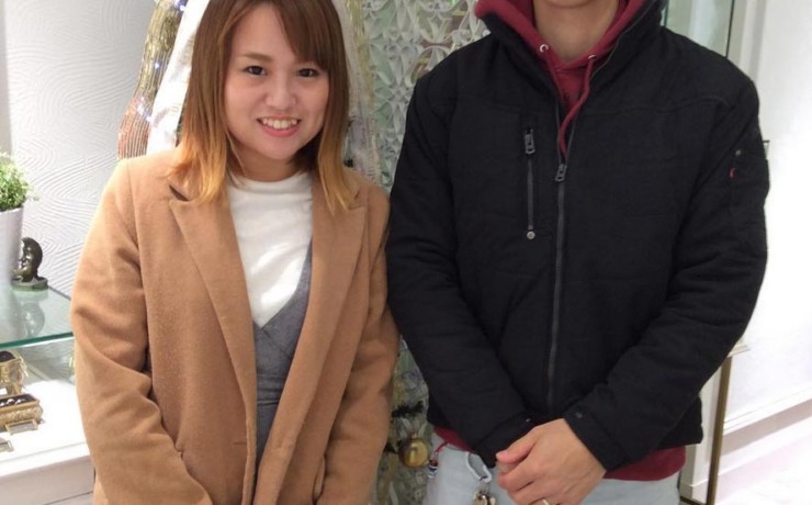 結婚指輪ご成約のお客様　koki&kana様ご夫妻　静岡県