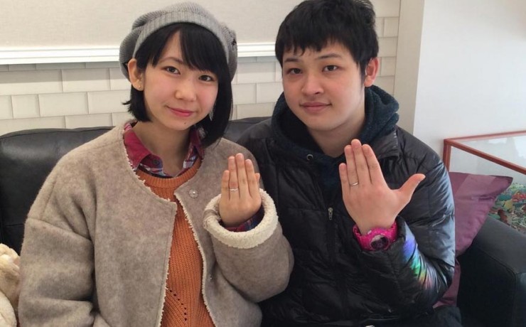 結婚指輪ご成約のお客様　竹澤様ご夫妻　静岡県