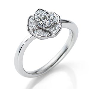 エレガントな結婚指輪と婚約指輪