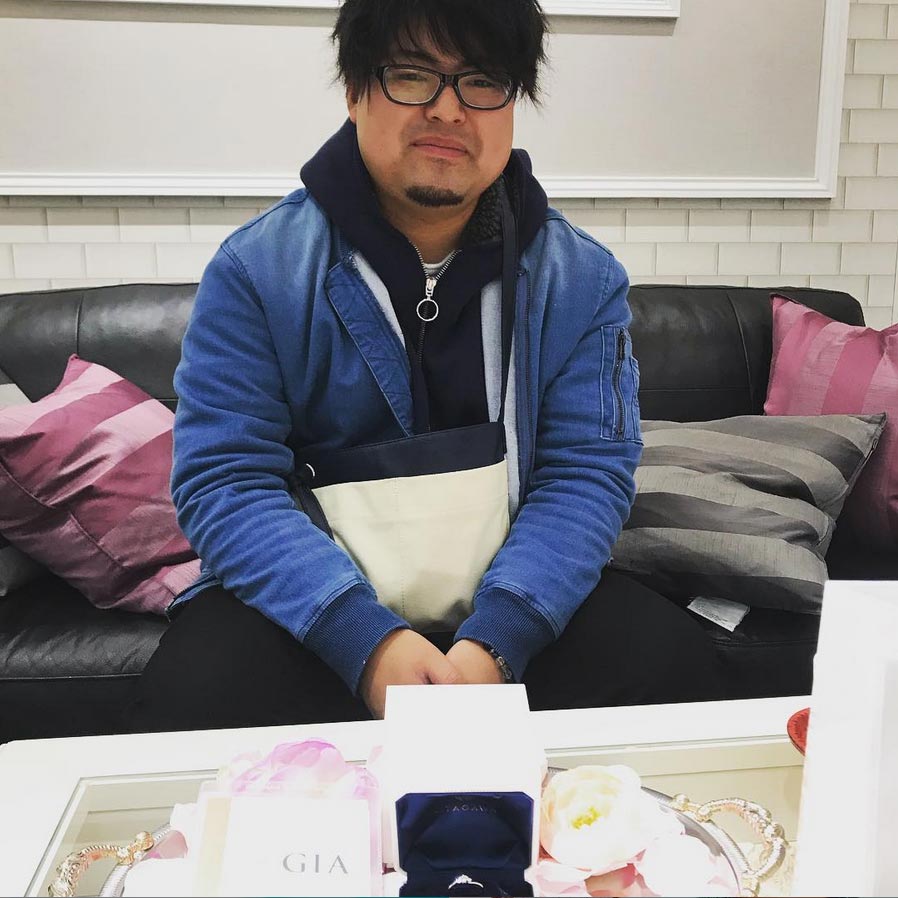 婚約指輪ご成約のお客様　田中様　静岡県田方郡