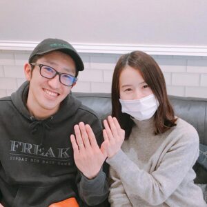 結婚指輪ご成約のお客様　河合様ご夫妻　静岡県焼津市