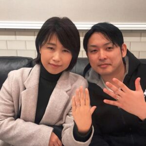 結婚指輪ご成約のお客様　キャプテン山本様ご夫妻　静岡県清水区
