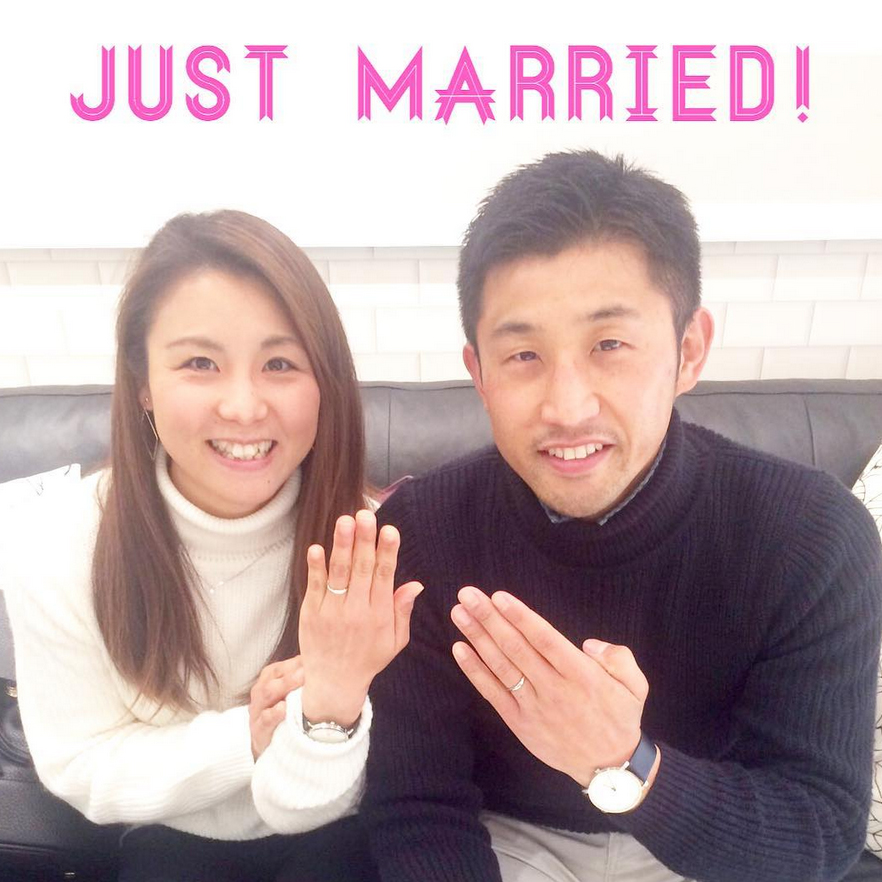 結婚指輪ご成約のお客様　静岡市駿河区のさくら様ご夫妻