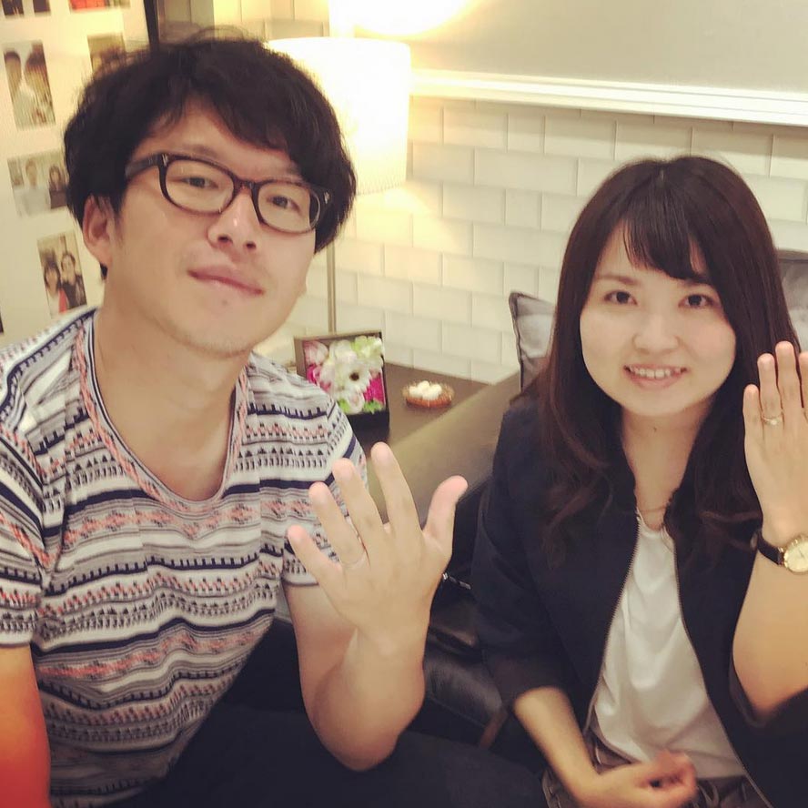 結婚指輪ご成約のお客様　静岡市清水区のS&Y様ご夫妻