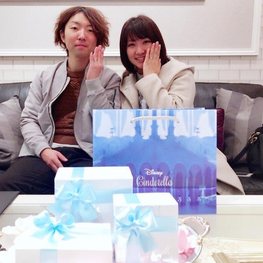 結婚指輪ご成約のお客様　袋井市のきえ＆じゅん様ご夫妻