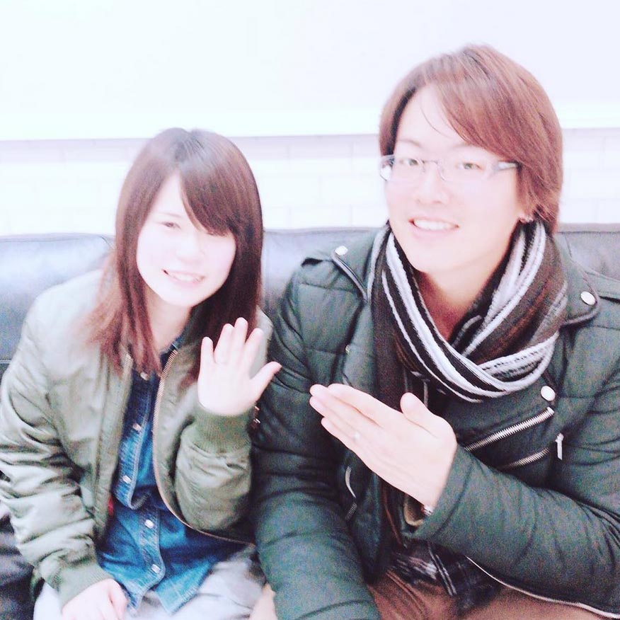 結婚指輪ご成約のお客様　静岡市のI様ご夫妻