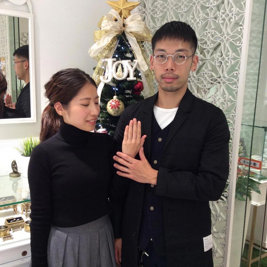 結婚指輪ご成約のお客様　佐野様ご夫妻　静岡県