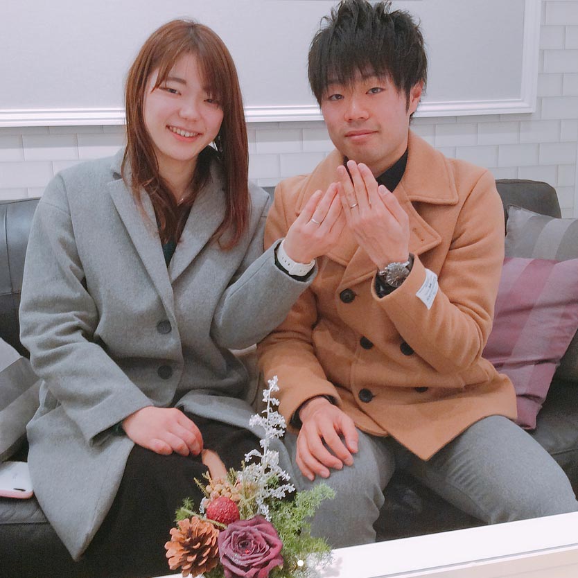結婚指輪ご成約のお客様　さー様ご夫妻　静岡県