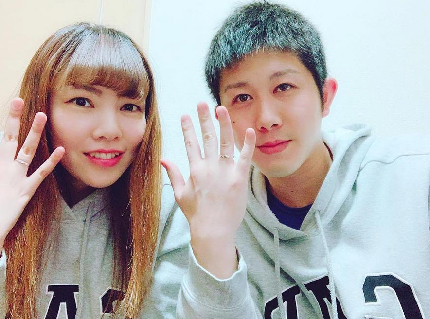 結婚指輪ご成約のお客様　ポイフル様ご夫妻　静岡県島田市