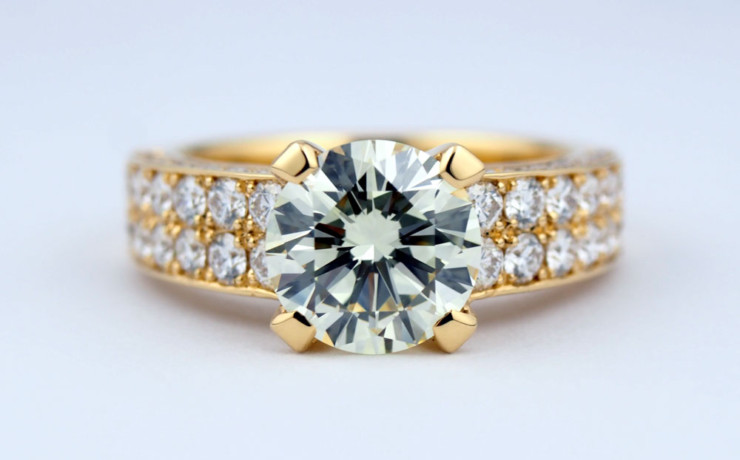 K18大粒ダイヤモンドの指輪