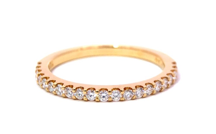 K18 ダイヤモンド ハーフエタニティリング