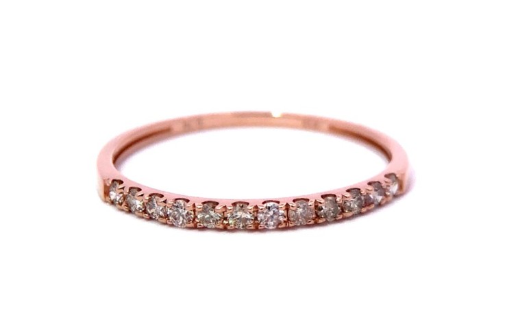 K18 ダイヤモンド ハーフエタニティリング