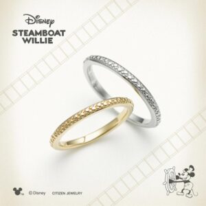 ディズニースチームボートウィリーの結婚指輪　ジョリーラフ