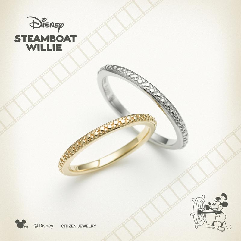 ディズニースチームボートウィリーの結婚指輪 ジョリーラフ