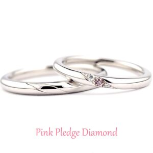 ピンクプレッジダイヤモンドの結婚指輪　LV00019　LV00015
