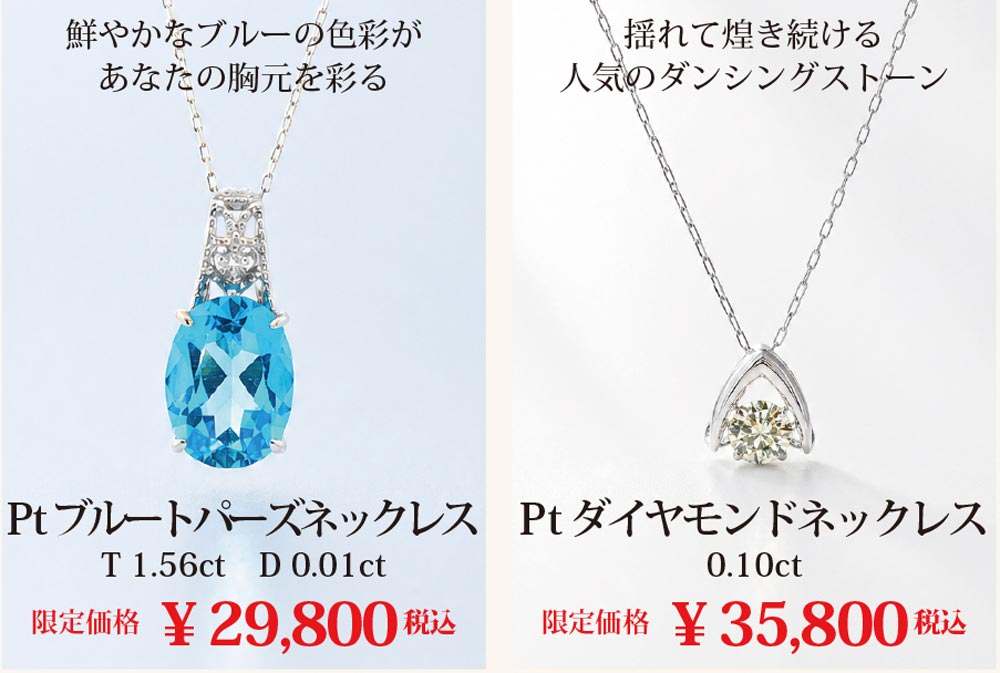 ブルートパーズネックレス