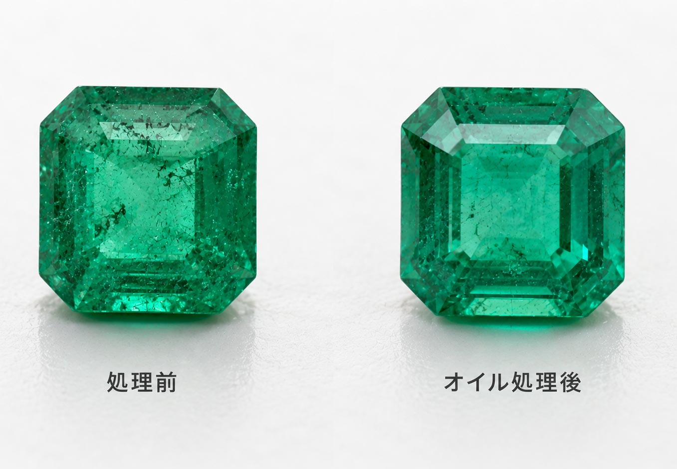 エメラルドのオイル処理・お手入れのイメージ