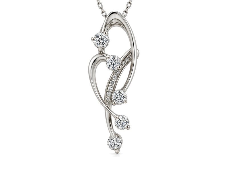 Pt950/Pt850 ダイヤモンドネックレス D 0.52ct